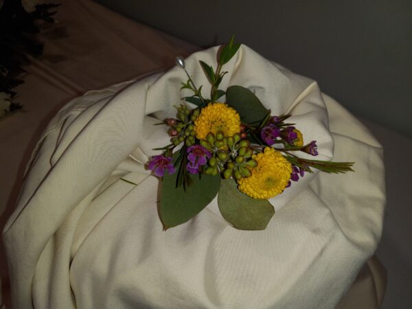 Yellow Button Boutonniere