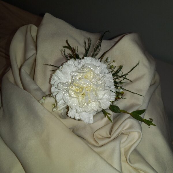 White Carnation Boutonniere