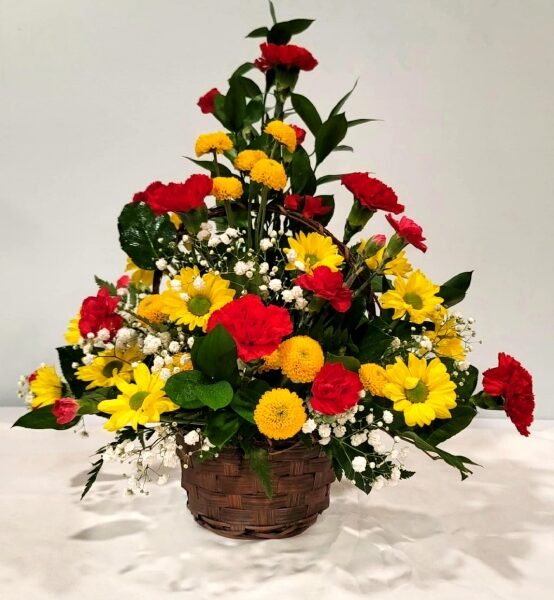 Crimson Farewell Basket