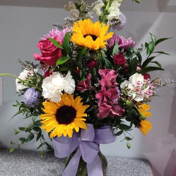 Sunflowers & Purple Mix