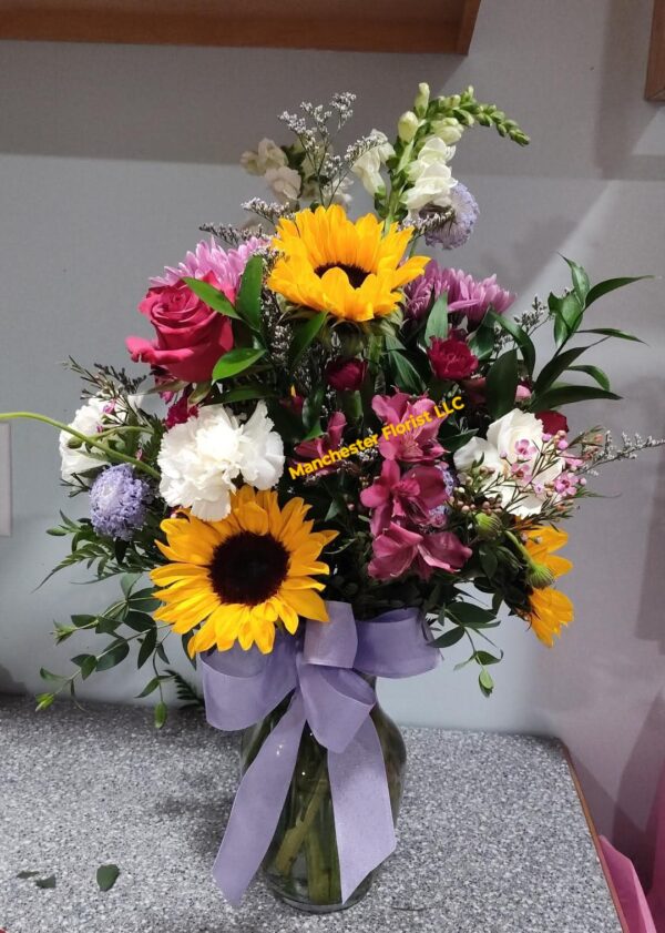 Sunflowers & Purple Mix
