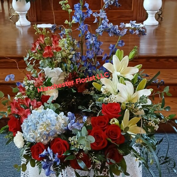 Red, White & Blue Urn Ring