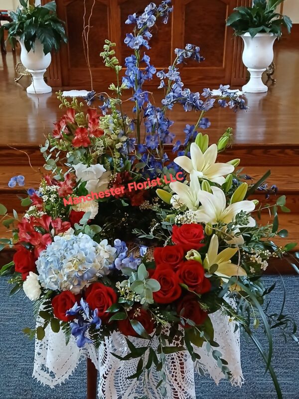 Red, White & Blue Urn Ring
