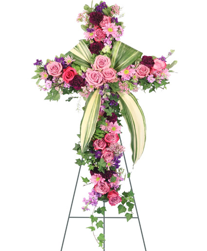 Royal Farewell Cross Standing Spray
