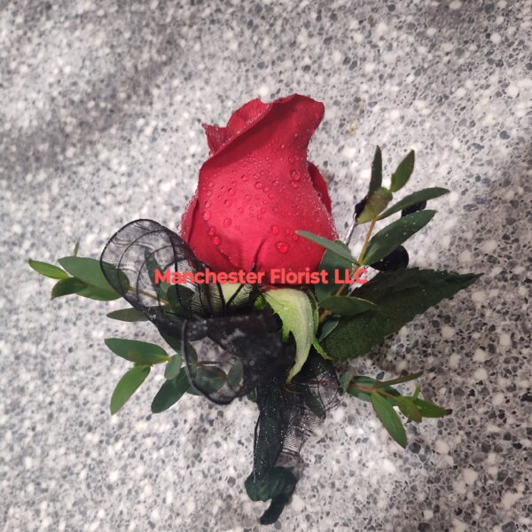 Red Rose Boutonniere 2