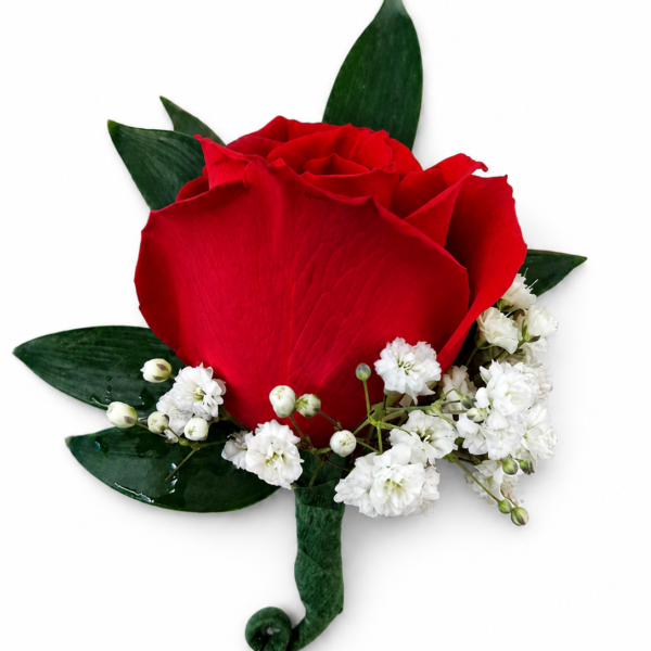Standard Red Rose Boutonniere