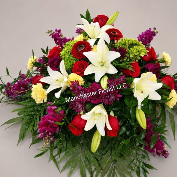 Rose Garden Memories Casket Spray